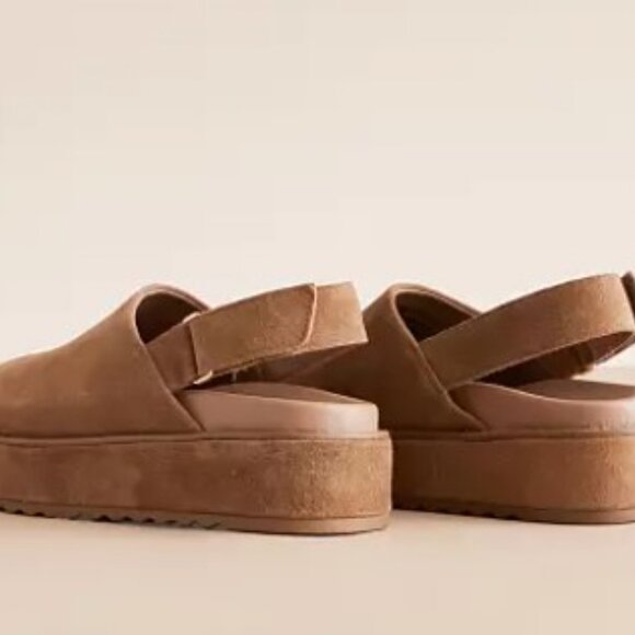 Steve Madden Mellow slingback platform clogs Cognac Suede sz 6.5 - Picture 9 of 9